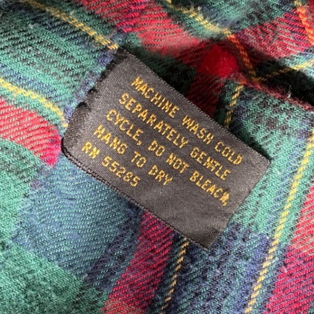 Vintage Express Forest Green Plaid Lined Hooded Anorak Parka Jacket M - Picture 4 of 8